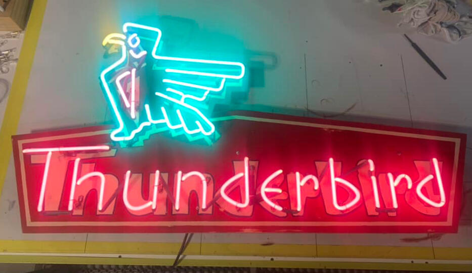 Thunderbird Sign Restoration Thunderbird Sign Restoration