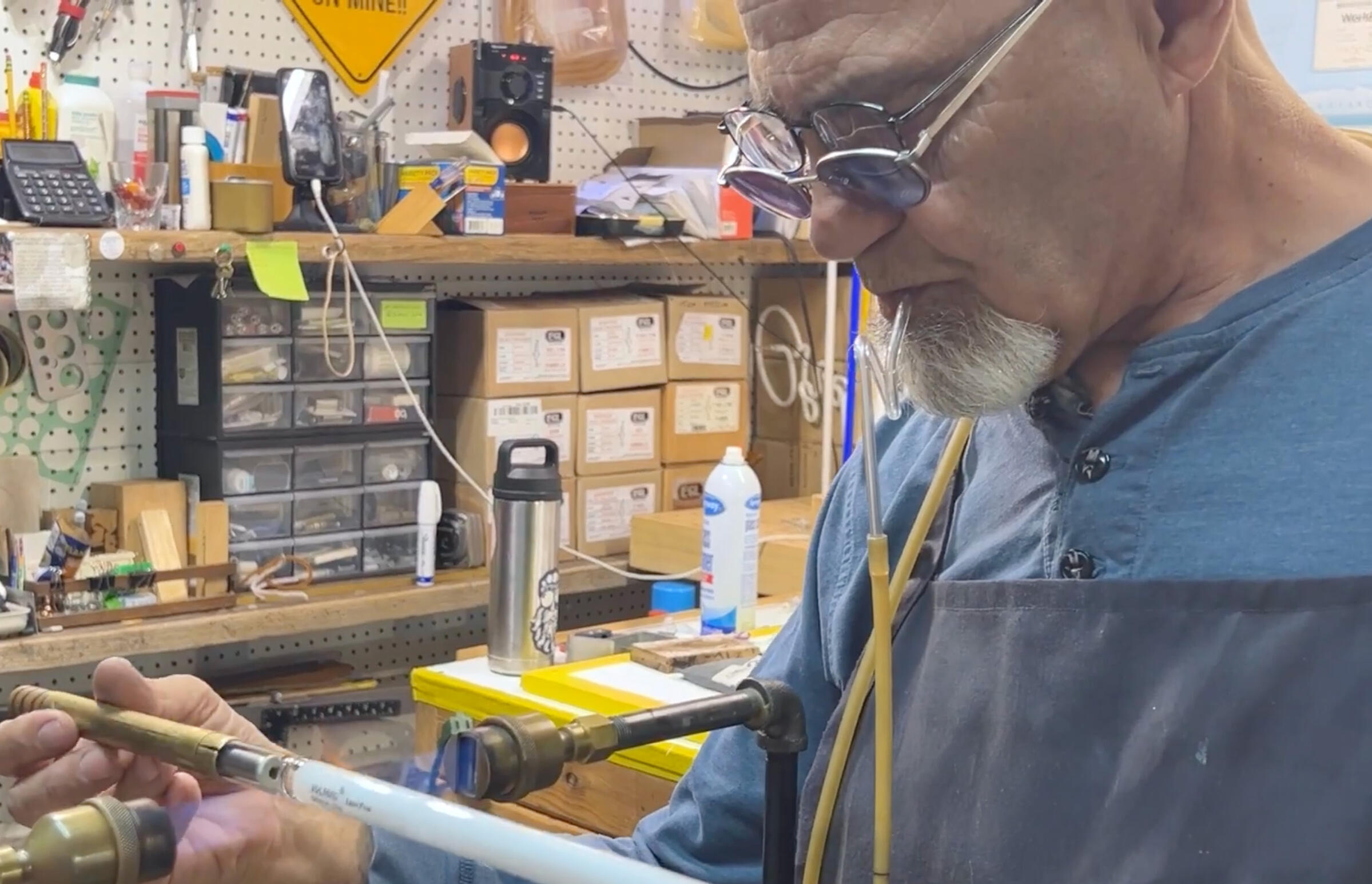 Phil Lucero bending neon